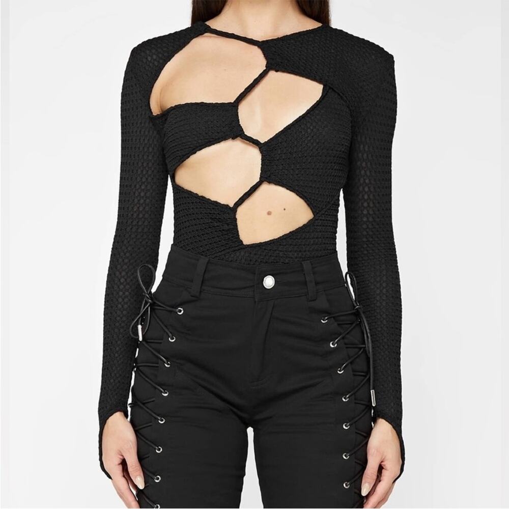 NWT Maniere de boor cut out bloody suit black sz 8